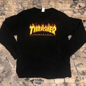 Thrasher Tops - Black Thrasher long sleeve Thrasher Tops - Black Thrasher long sleeve